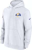 Nike Men's Los Angeles Rams 2023 Sideline Club White Pullover Hoodie