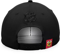 NHL Chicago Blackhawks 2023 Authentic Pro Road Black Adjustable Hat