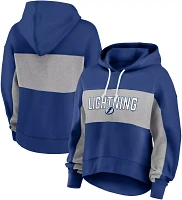 NHL Women's Tampa Bay Lightning Filled Stat Sheet Blue Pullover Hoodie