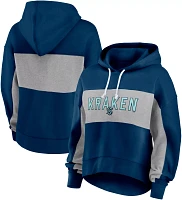 NHL Women's Seattle Kraken Filled Stat Sheet Navy Pullover Hoodie