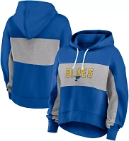 NHL Women's St. Louis Blues Filled Stat Sheet Blue Pullover Hoodie