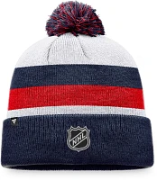 NHL Washington Capitals Stripe Navy Pom Cuffed Beanie