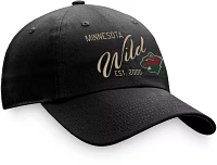 NHL Women's Minnesota Wild Script Black Dad Hat