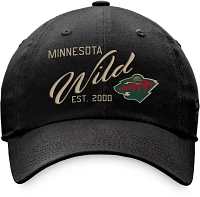 NHL Women's Minnesota Wild Script Black Dad Hat