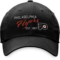 NHL Women's Philadelphia Flyers Script Black Adjustable Dad Hat