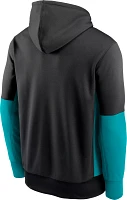 Nike Men's Miami Dolphins Overlap Club Black Pullover Hoodie