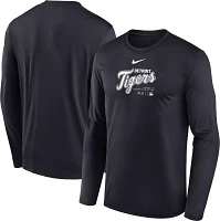 Nike Men's Detroit Tigers Blue Authentic Collection Issue Long Sleeve T-Shirt