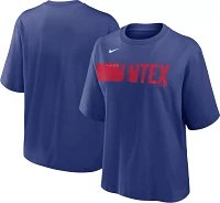 Nike Women's Texas Rangers Blue Knock Boxy T-Shirt