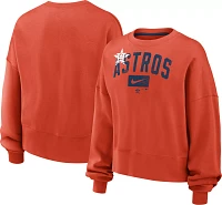 Nike Women's Houston Astros Orange Fleece Crew Neck Sweatshirt