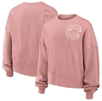 Nike Women's Chicago Cubs Pink Statement Fleece Crew Neck Sweatshirt