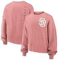 Nike Women's San Diego Padres Pink Statement Fleece Crew Neck Sweatshirt