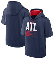 Nike Men's Atlanta Braves Navy Lockup Short Sleeve Hoodie