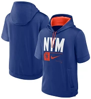 Nike Men's New York Mets Blue Lockup Short Sleeve Hoodie