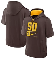 Nike Men's San Diego Padres Brown Lockup Short Sleeve Hoodie