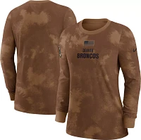 Nike Women's Denver Broncos 2023 Salute to Service Brown Long Sleeve T-Shirt