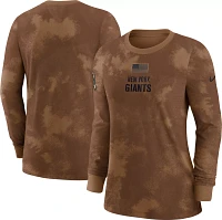 Nike Women's New York Giants 2023 Salute to Service Brown Long Sleeve T-Shirt