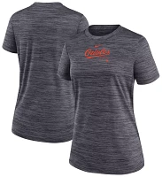 Nike Women's Baltimore Orioles Black Authentic Collection Velocity T-Shirt