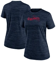 Nike Women's Cleveland Guardians Blue Authentic Collection Velocity T-Shirt