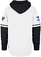 '47 Men's Cleveland Guardians White Tri-Stop Cooperstown Pullover Hoodie