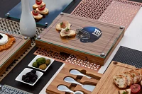 Picnic Time New York Giants Glass Top Cheese Board and Knife Set