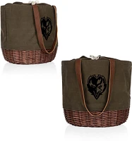 Picnic Time Baltimore Ravens Coronado Canvas and Willow Basket Tote