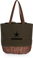 Picnic Time Dallas Cowboys Coronado Canvas and Willow Basket Tote