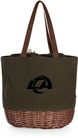 Picnic Time Los Angeles Rams Coronado Canvas and Willow Basket Tote