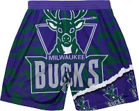 Mitchell & Ness Men's Milwaukee Bucks Purple Jumbotron Swingman Shorts