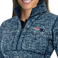 Antigua Women's New England Patriots Fortune Navy Pullover Jacket