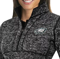 Antigua Women's Philadelphia Eagles Fortune Black Pullover Jacket