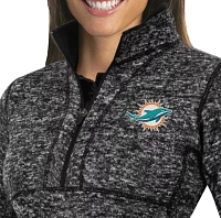 Antigua Women's Miami Dolphins Fortune Black Pullover Jacket