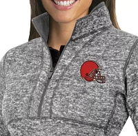 Antigua Women's Cleveland Browns Fortune Grey Pullover Jacket