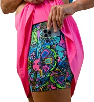 Pickleball Bella Women's Pink/Groovy A Line Skirt