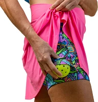 Pickleball Bella Women's Pink/Groovy A Line Skirt