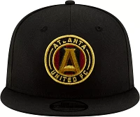 New Era Adult Atlanta United 9Fifty Logo Black Adjustable Hat