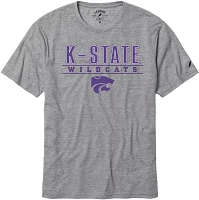 League-Legacy Men's Kansas State Wildcats Grey Reclaim Tri-Blend T-Shirt