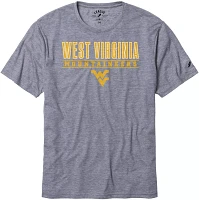 League-Legacy Men's West Virginia Mountaineers Blue Reclaim Tri-Blend T-Shirt