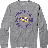 League-Legacy Men's LSU Tigers Grey Reclaim Tri-Blend Long Sleeve T-Shirt