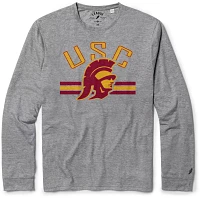 League-Legacy Men's USC Trojans Grey Reclaim Tri-Blend Long Sleeve T-Shirt