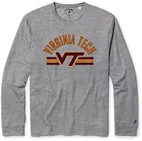 League-Legacy Men's Virginia Tech Hokies Grey Reclaim Tri-Blend Long Sleeve T-Shirt