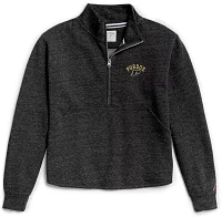 League-Legacy Women's Purdue Boilermakers Black Victory Springs Quarter-Zip Shirt