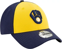 New Era Men's Milwaukee Brewers Yellow 9Forty League Adjustable Hat