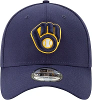 New Era Men's Milwaukee Brewers Navy 39Thirty Stretch Fit Hat