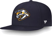 NHL Men's Nashville Predators Core Logo Blue Snapback Adjustable Hat