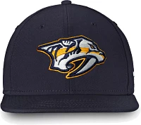 NHL Men's Nashville Predators Core Logo Blue Snapback Adjustable Hat