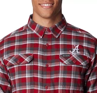 Columbia Men's Alabama Crimson Tide Crimson Plaid Flare Gun Flannel Button Down Long Sleeve Shirt