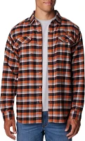 Columbia Men's Texas Longhorns Burnt Orange Plaid Flare Gun Flannel Button Down Long Sleeve Shirt