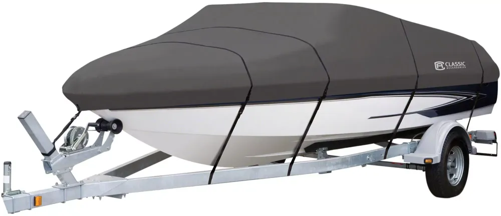 Classic Accessories StormPro Boat Cover, Fits V-Hull Fishing Boats