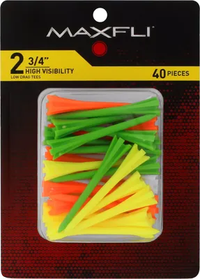 Maxfli Pronged 2.75'' High-Visibility Golf Tees – 40-Pack