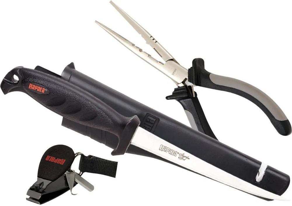 Dick's Sporting Goods Rapala Pliers/Falcon Fillet Knife/Clipper/Sheath  Combo Pack